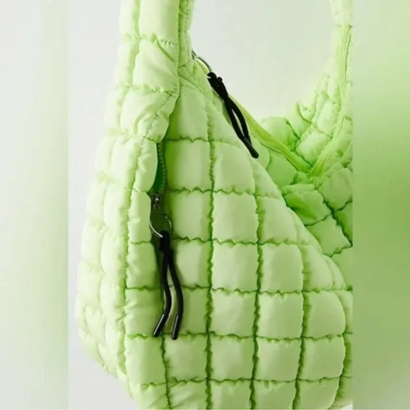 Free People Quilted Carryall Pale Neon - Lime Green - Limited Edition - Picture 4 of 10